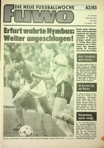 Fuwo Fussballwoche 43/1985